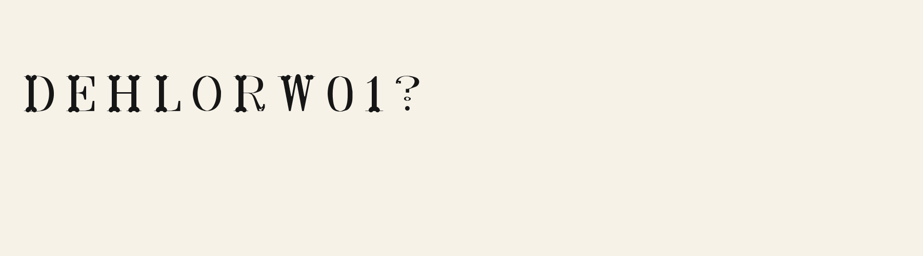 Vogue Didone alphabet specimen