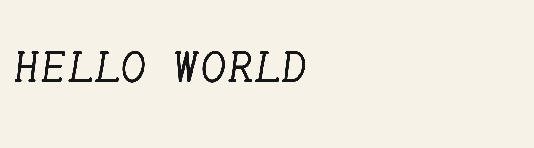 Dispatch Italic cover specimen