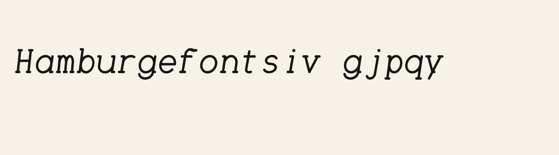 Dispatch Italic lowercase specimen