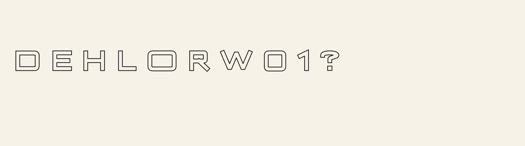 Circuit Outline alphabet specimen