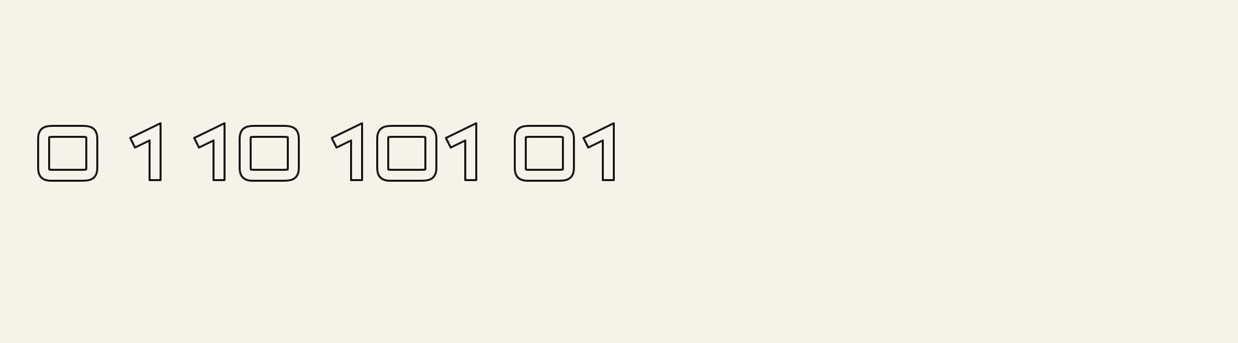 Circuit Outline numbers specimen