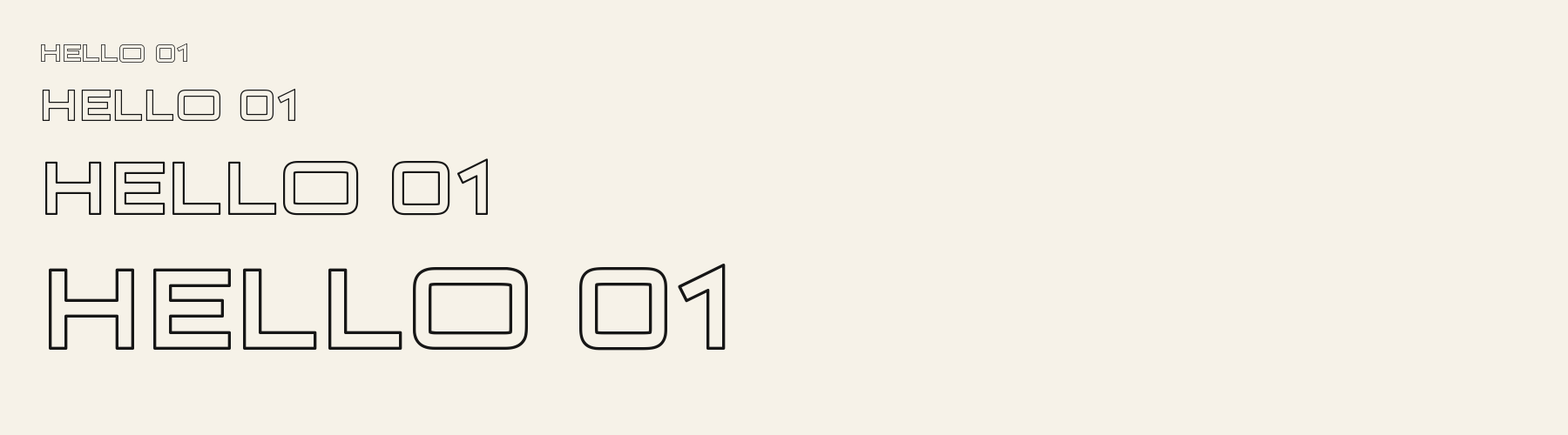 Circuit Outline sizes specimen
