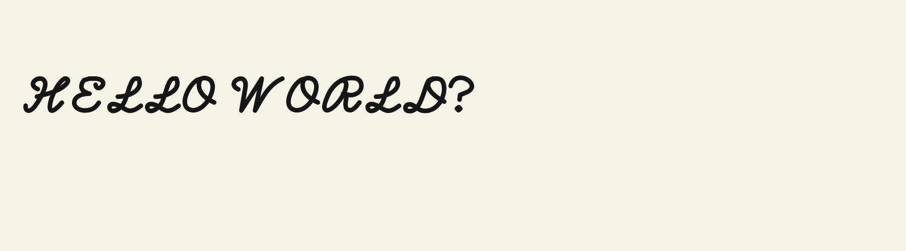 Inkwell Script pangram specimen