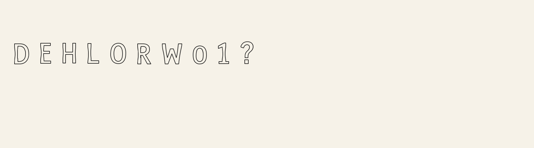 Catenary Stem Sans Outline alphabet specimen