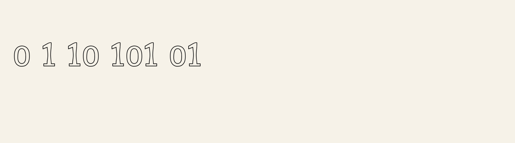 Catenary Stem Sans Outline numbers specimen