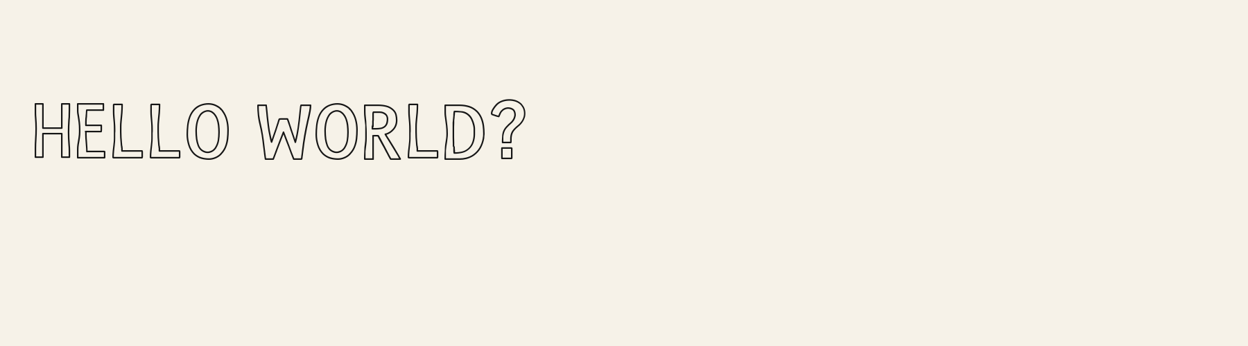 Catenary Stem Sans Outline pangram specimen