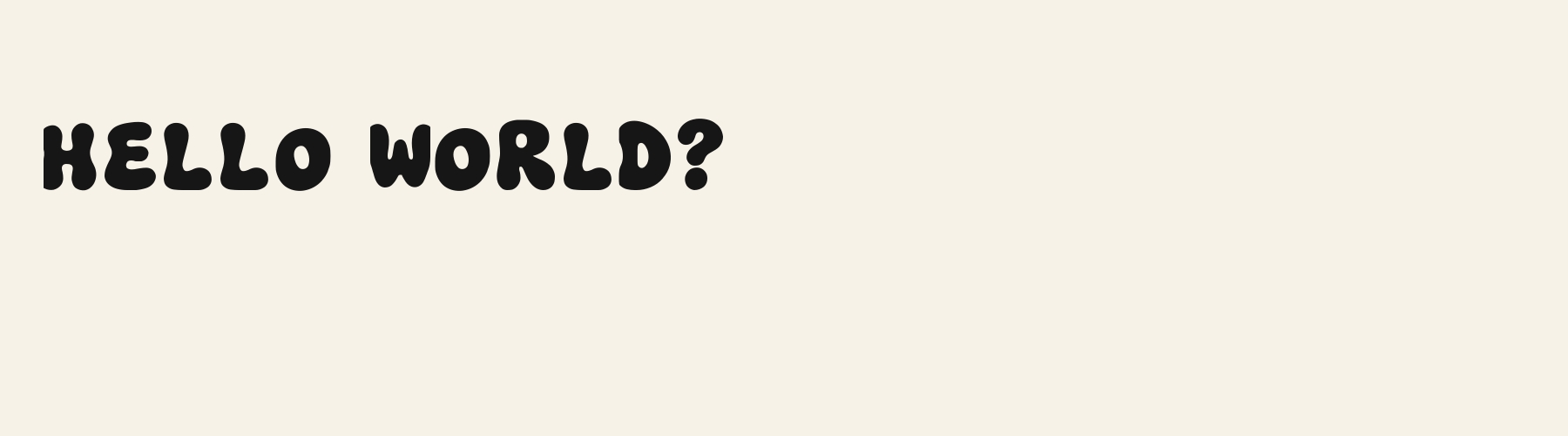 Bubble Candy Inflate pangram specimen