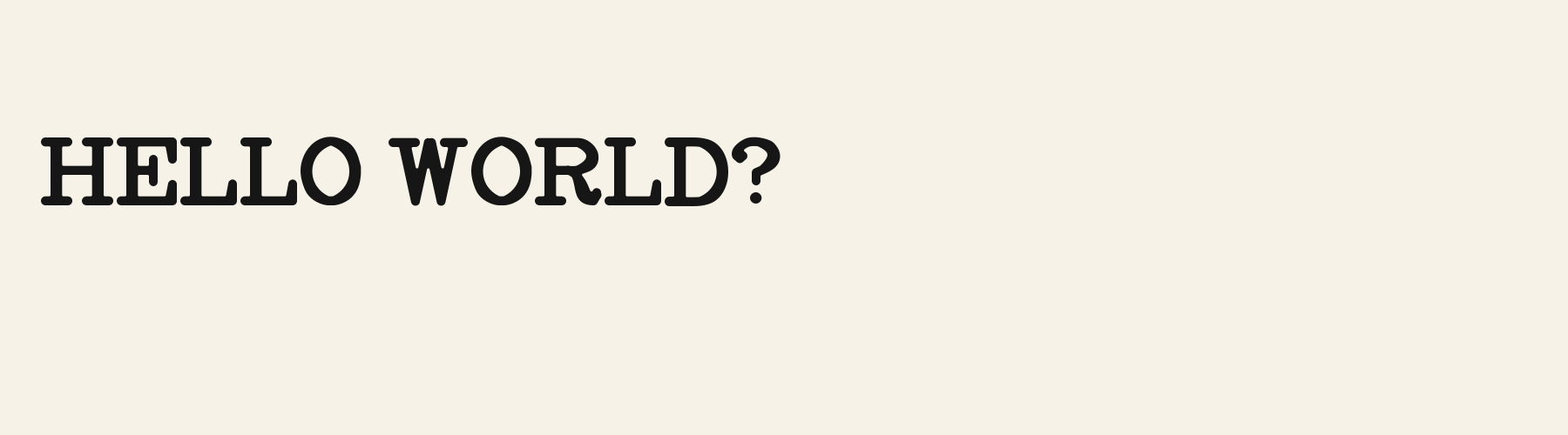 Newsreel Serif pangram specimen