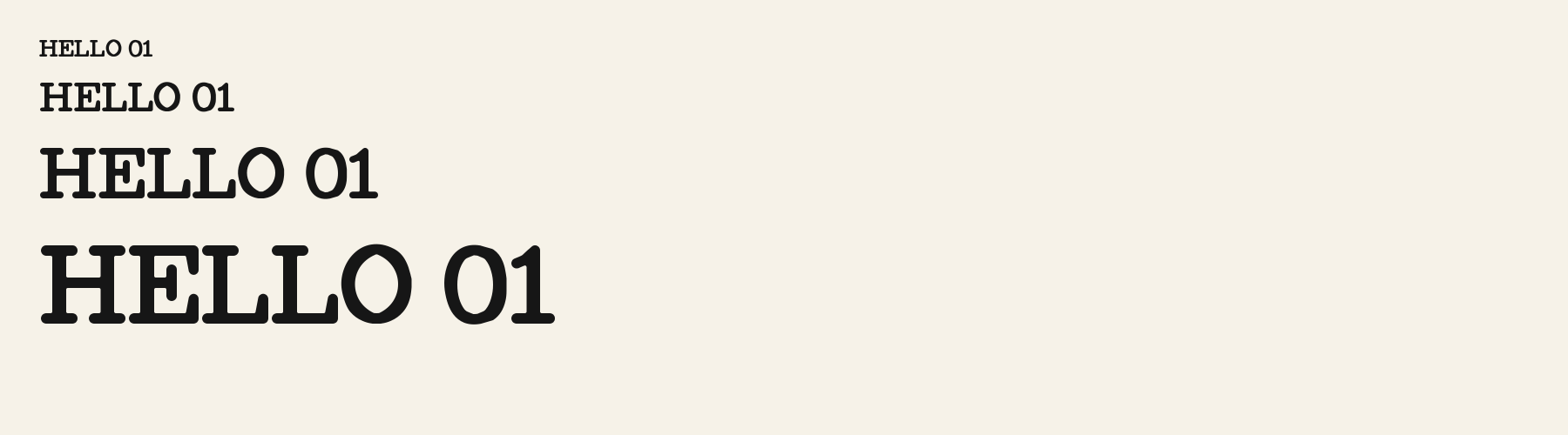 Newsreel Serif sizes specimen