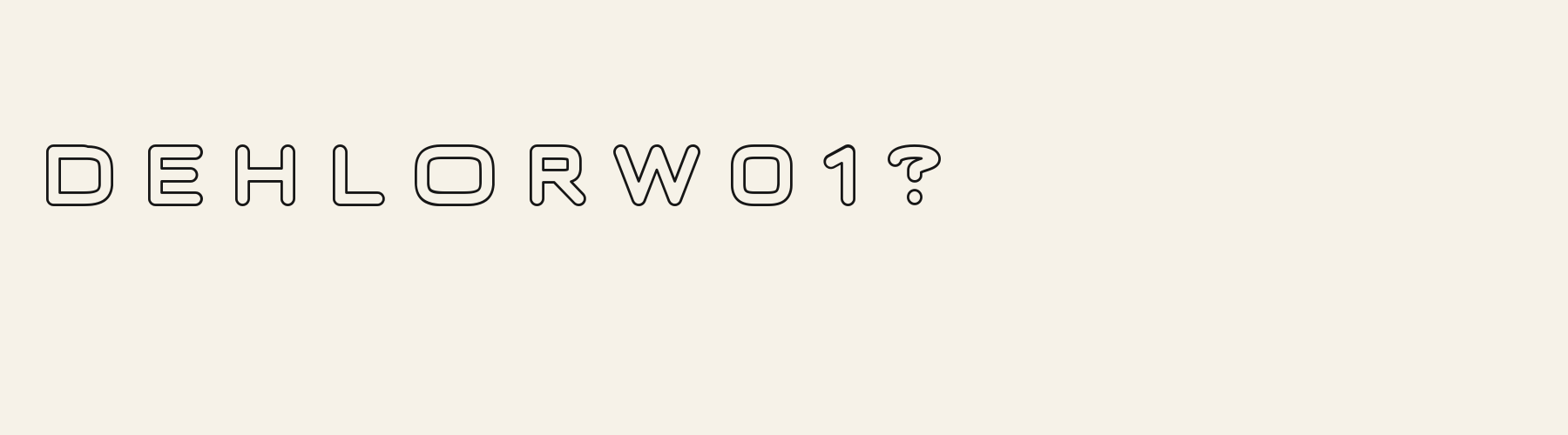 Orbit Outline alphabet specimen