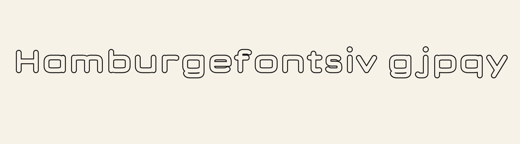 Orbit Outline lowercase specimen