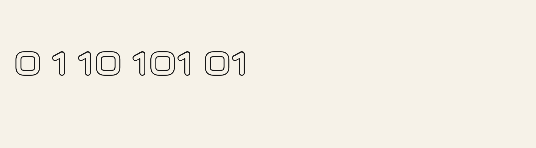 Orbit Outline numbers specimen