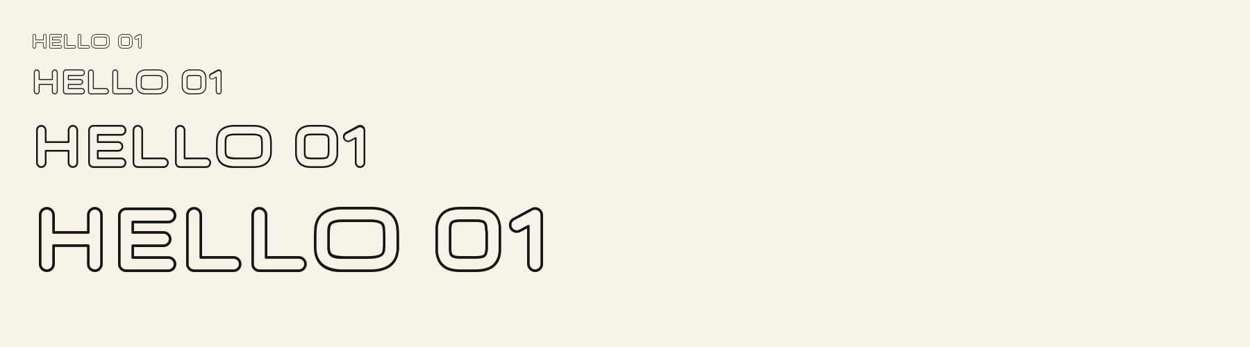 Orbit Outline sizes specimen