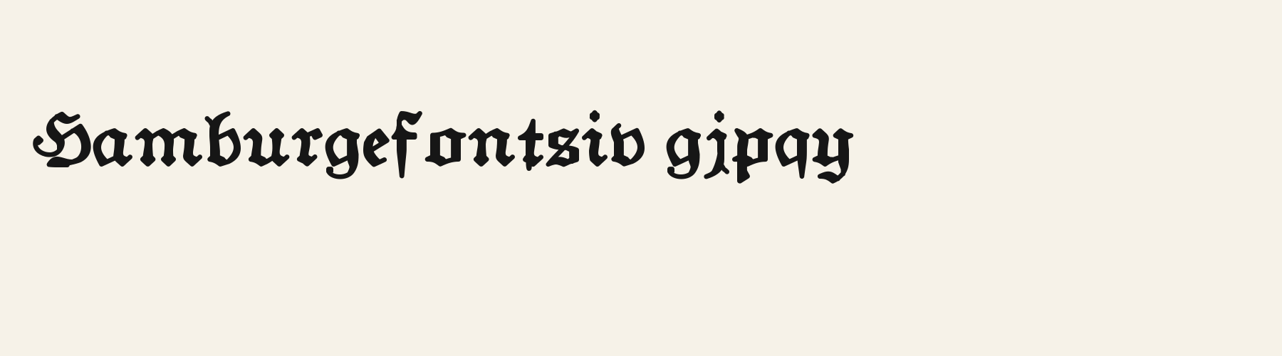 Banner Fraktur lowercase specimen
