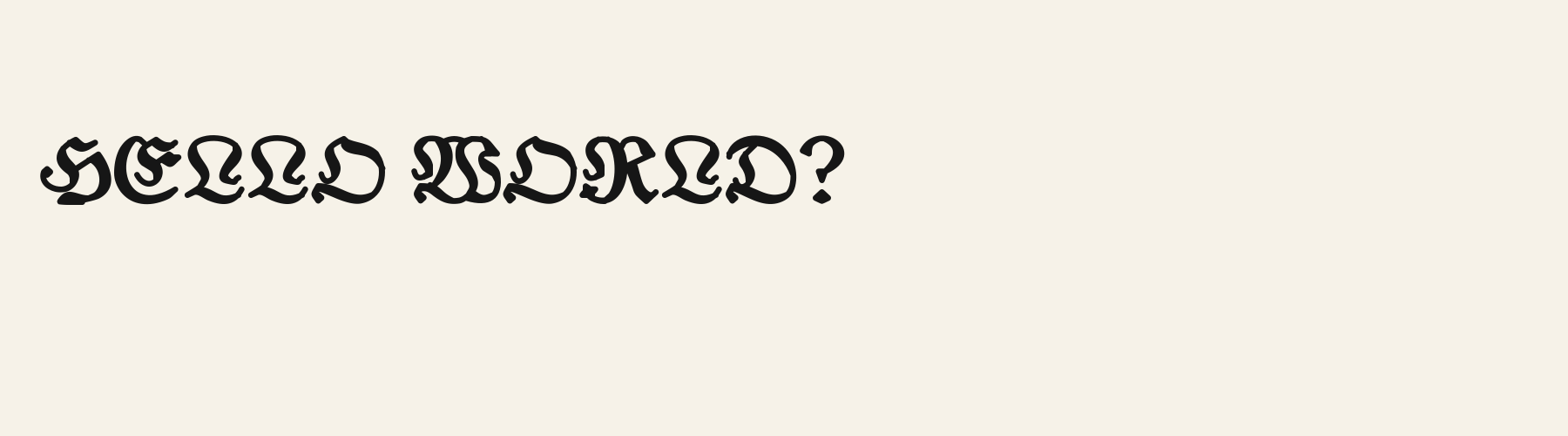 Banner Fraktur pangram specimen