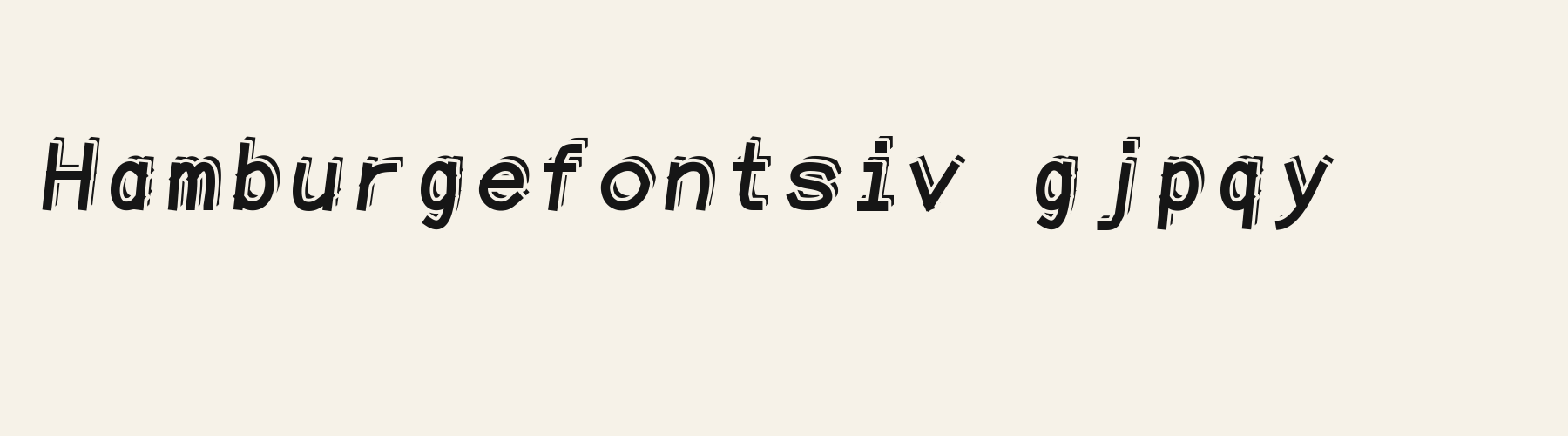 Block Terminal 3D lowercase specimen