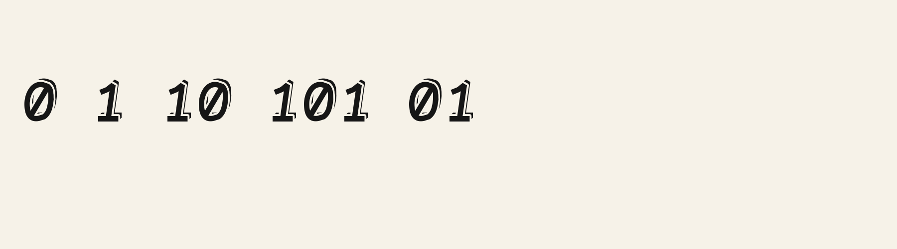 Block Terminal 3D numbers specimen