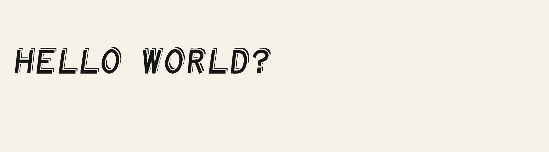 Block Terminal 3D pangram specimen
