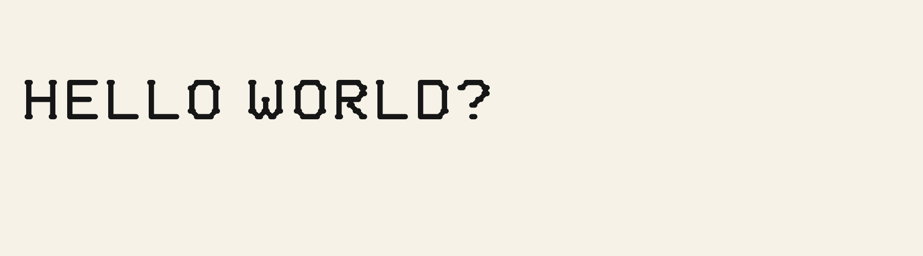 Rounded Pill Display pangram specimen