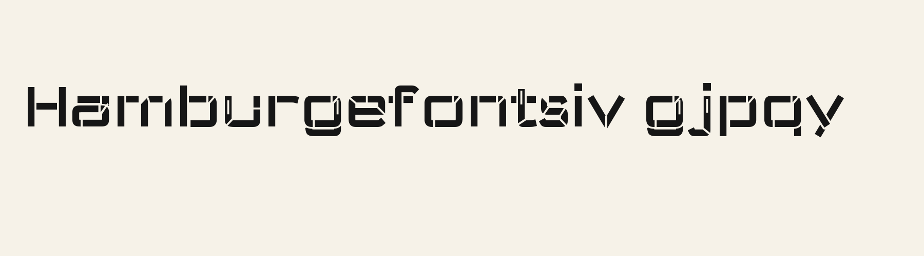 Platoon Stencil lowercase specimen