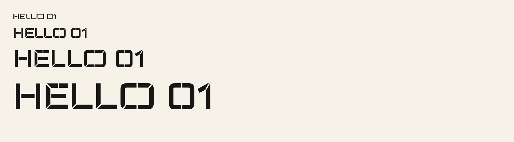 Platoon Stencil sizes specimen