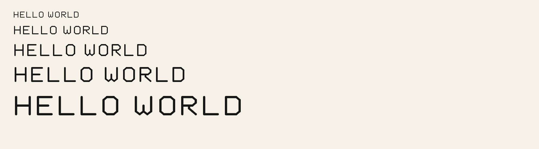 Geo Sans Round waterfall specimen