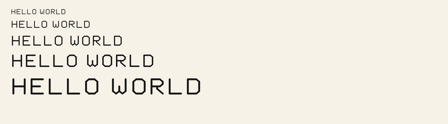 Geo Sans Round waterfall specimen