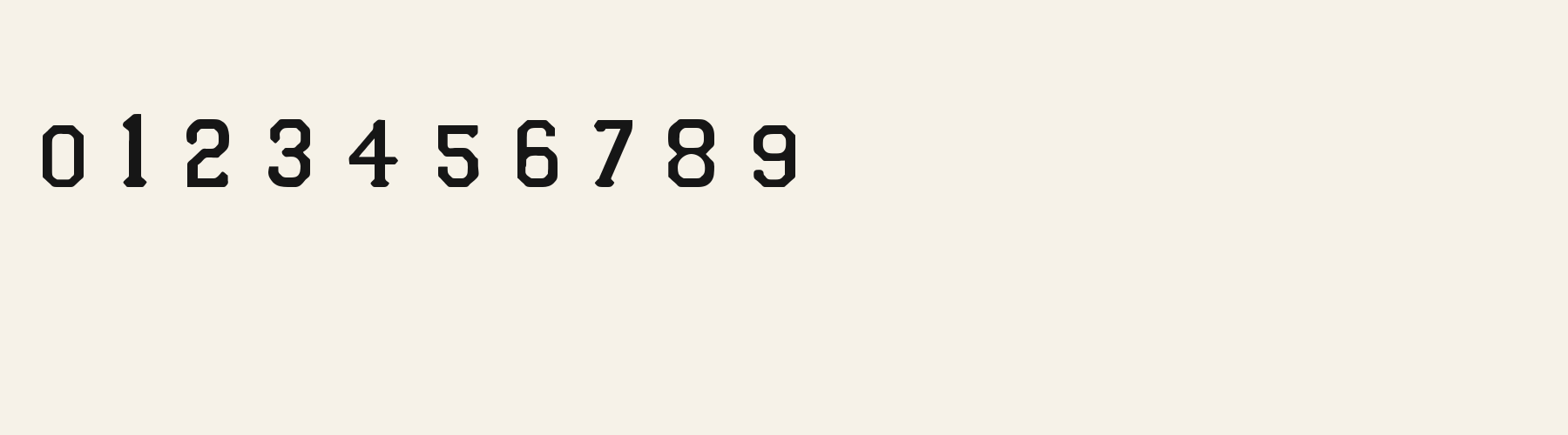 Deco Faceted Loop numbers specimen