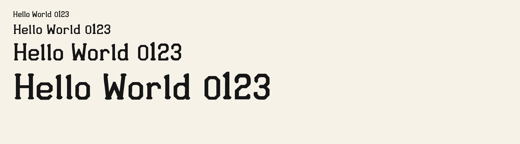 Deco Faceted Loop sizes specimen
