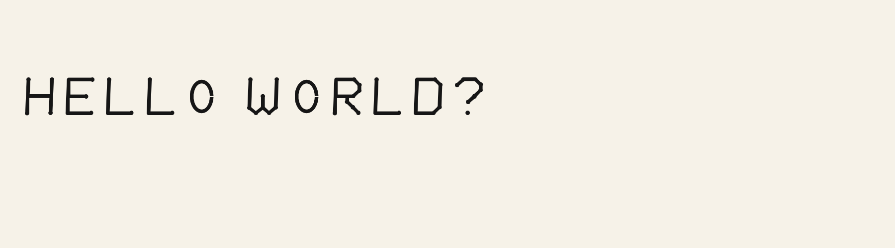Rounded Humanist Terminal pangram specimen