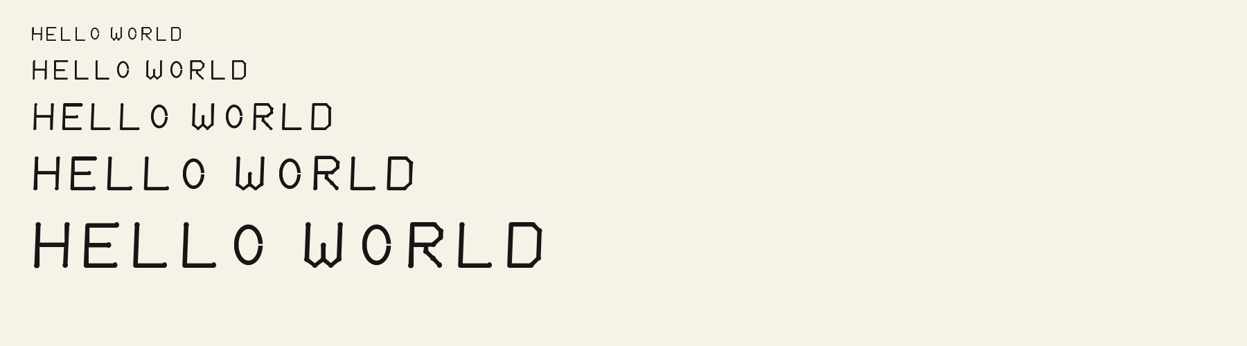 Rounded Humanist Terminal waterfall specimen