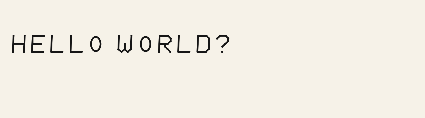 Rounded Humanist Terminal pangram specimen