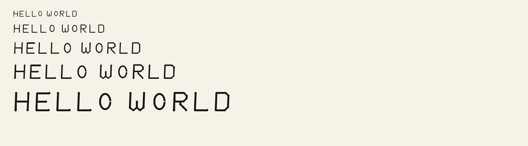 Rounded Humanist Terminal waterfall specimen