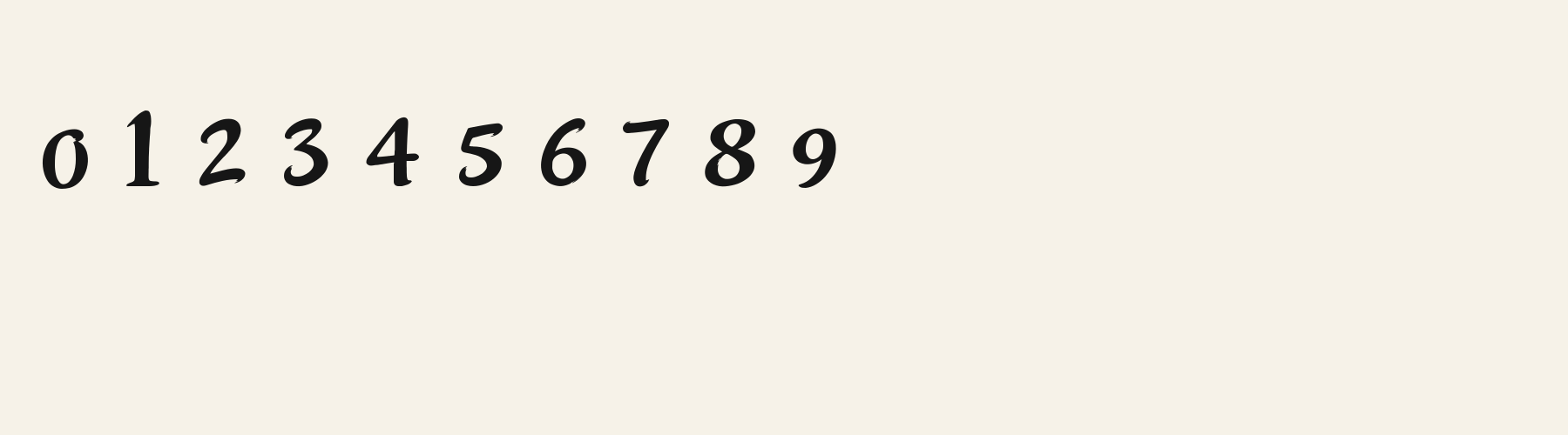 Brush Crescent Wash numbers specimen