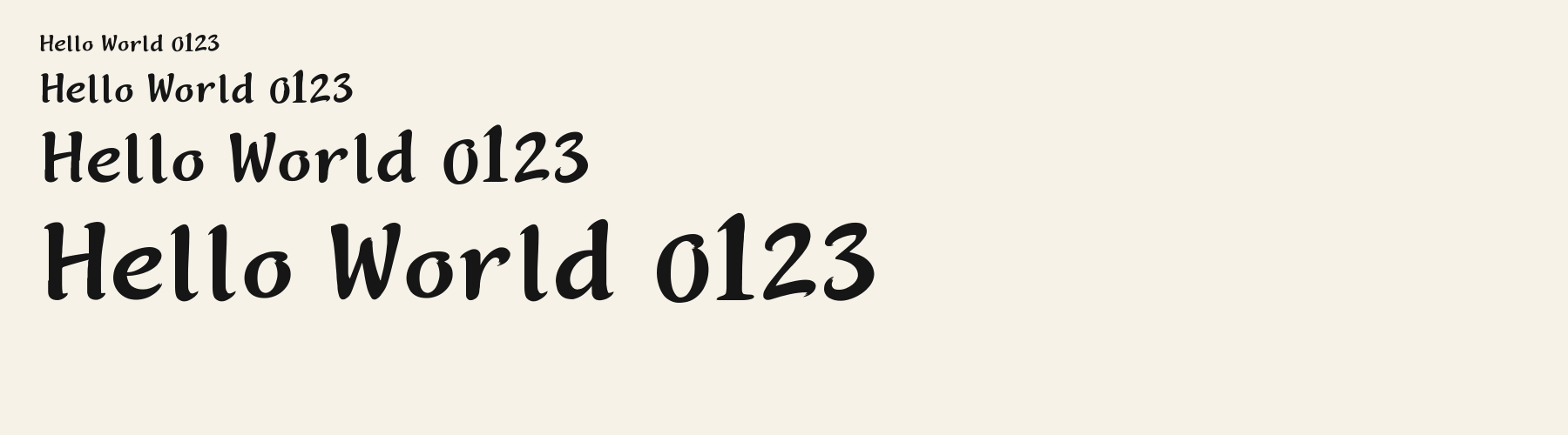 Brush Crescent Wash sizes specimen