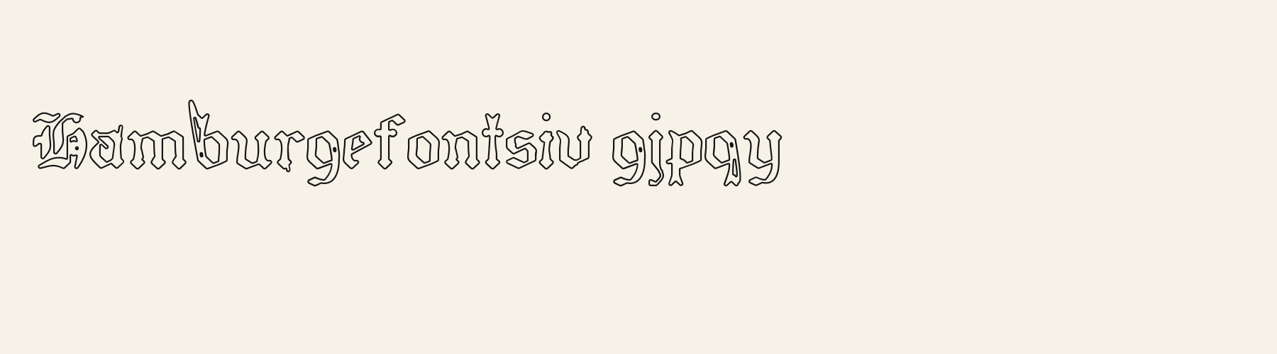Wyrm Rotunda Outline lowercase specimen