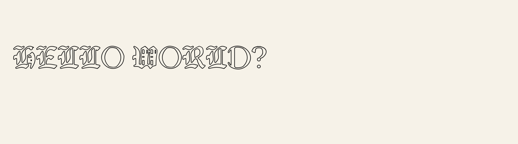 Wyrm Rotunda Outline pangram specimen