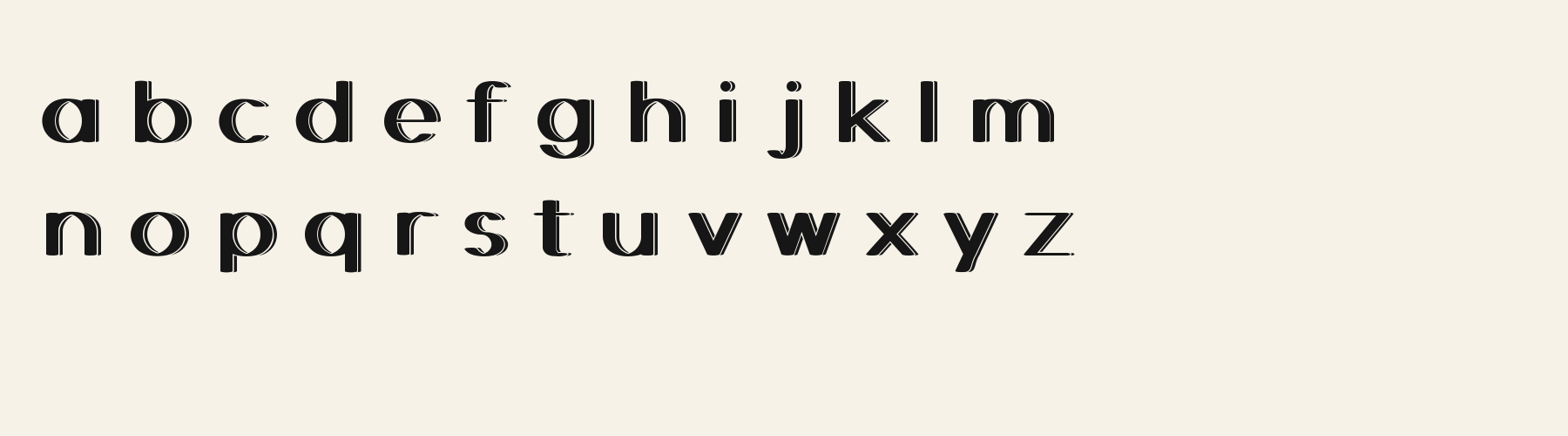 Skyline Deco 3D lowercase specimen