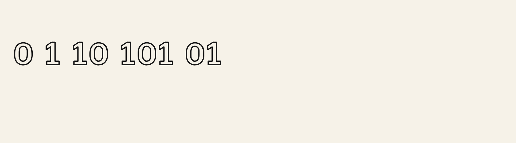 Buttress Bowl Sans Outline numbers specimen