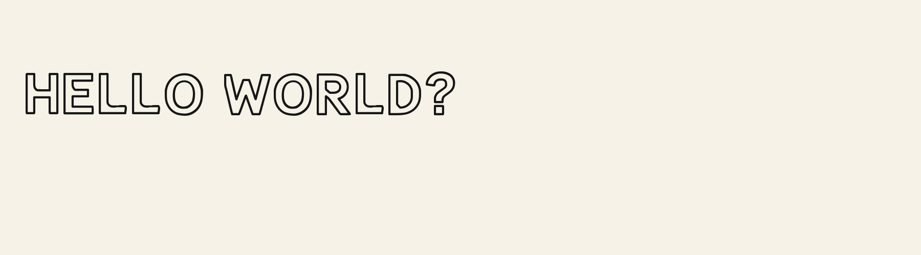 Buttress Bowl Sans Outline pangram specimen