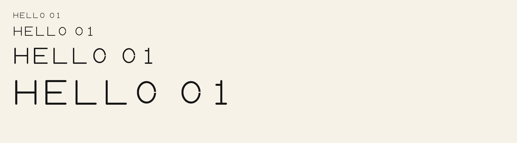 Geo Circle Open sizes specimen