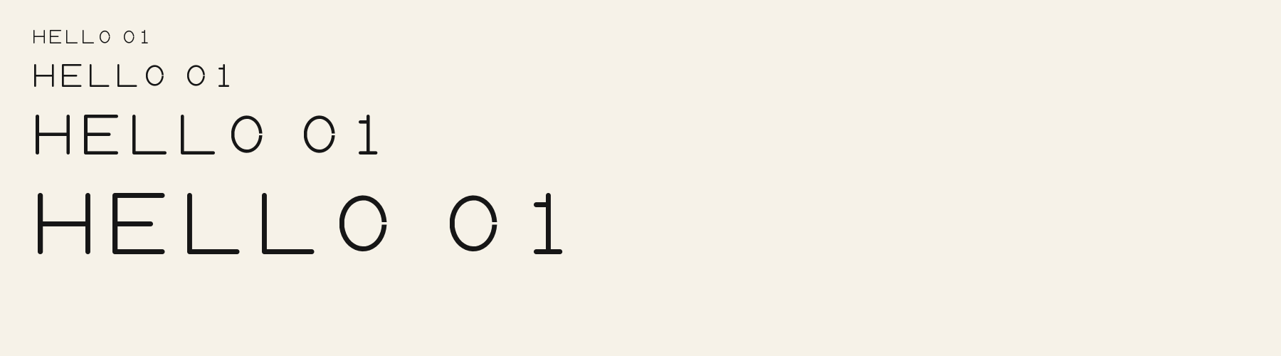 Geo Circle Open sizes specimen