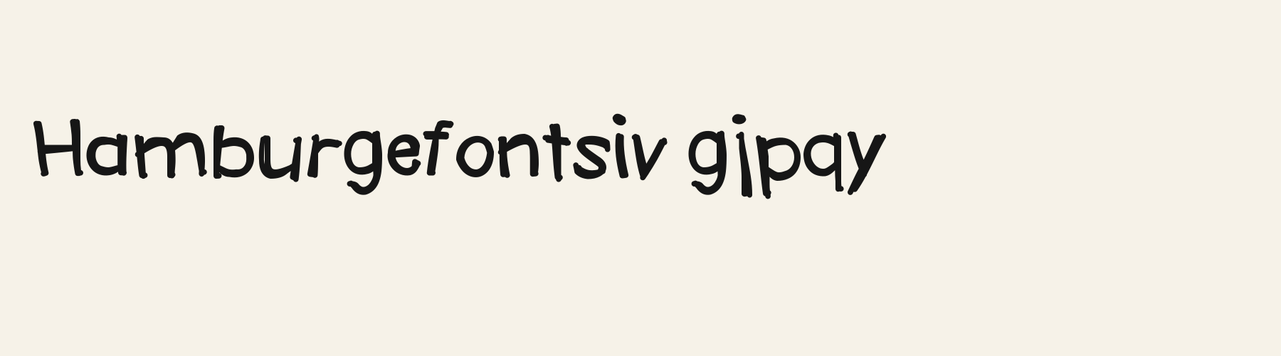Zany Comic lowercase specimen