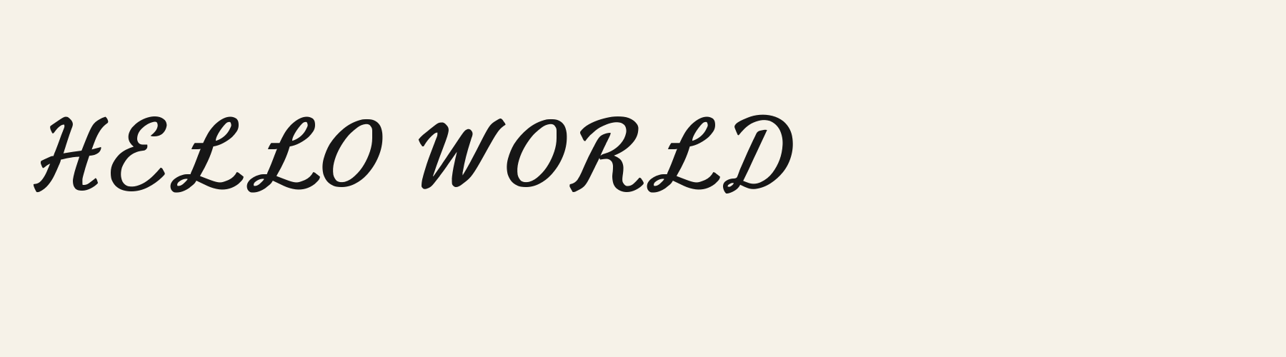 Cursive Letterpress Slant cover specimen