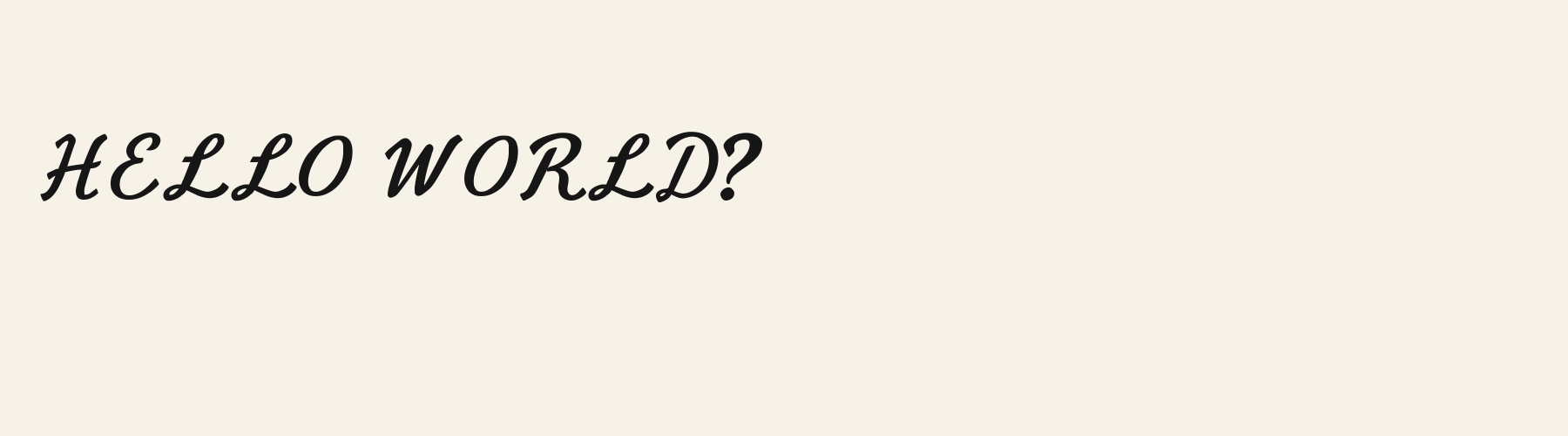 Cursive Letterpress Slant pangram specimen
