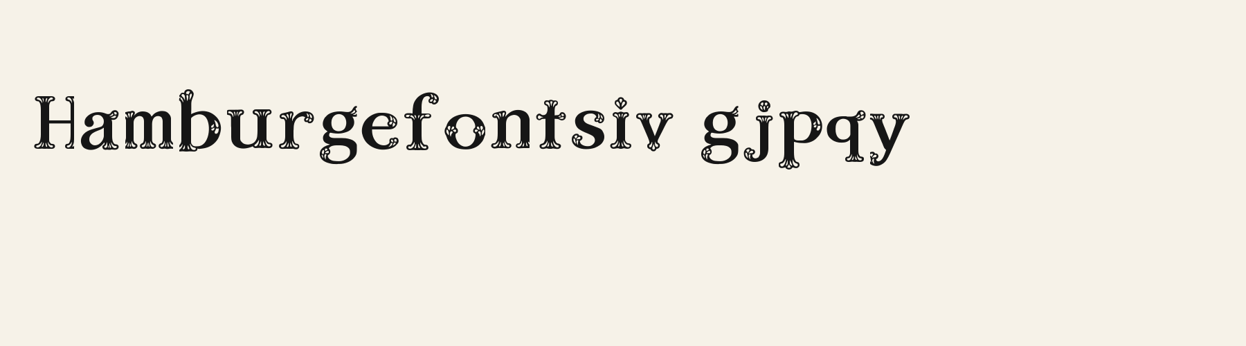 Pretty Lace Display lowercase specimen