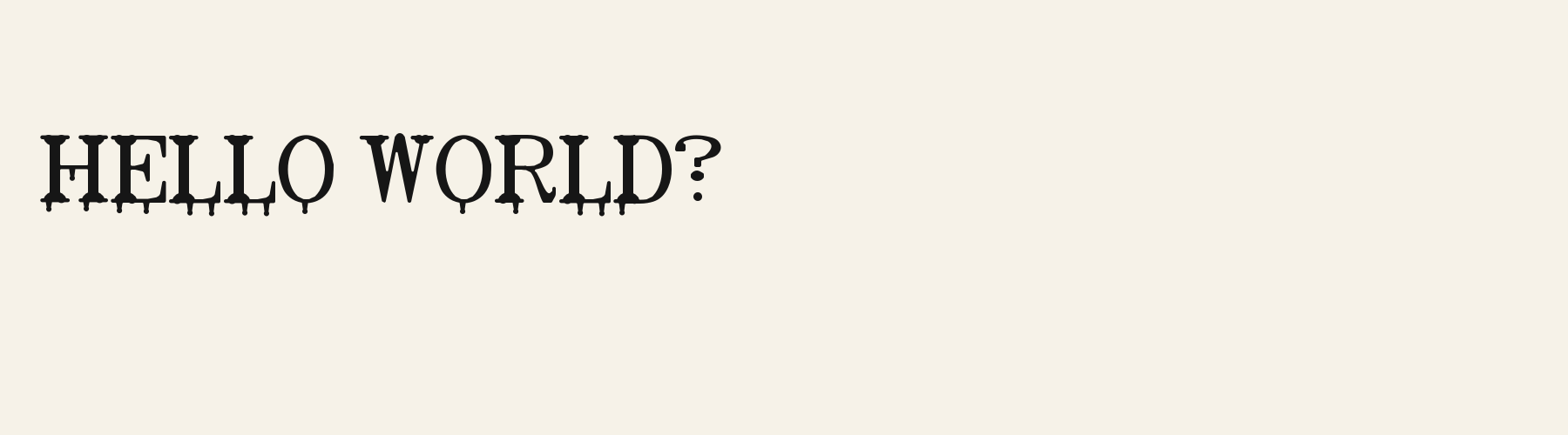 Crypt Roman pangram specimen
