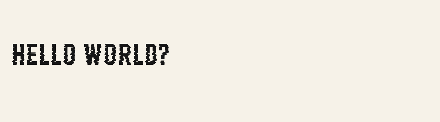 Static Ruin Grotesk pangram specimen