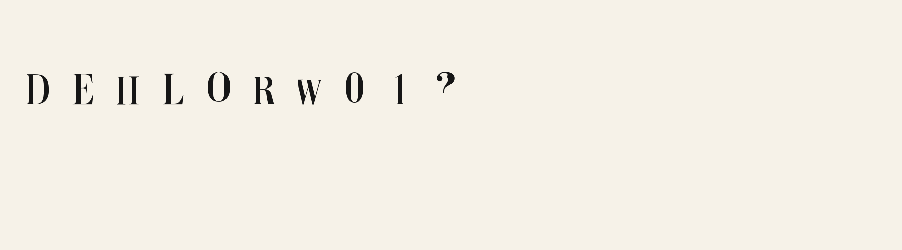 Serif Editorial High alphabet specimen