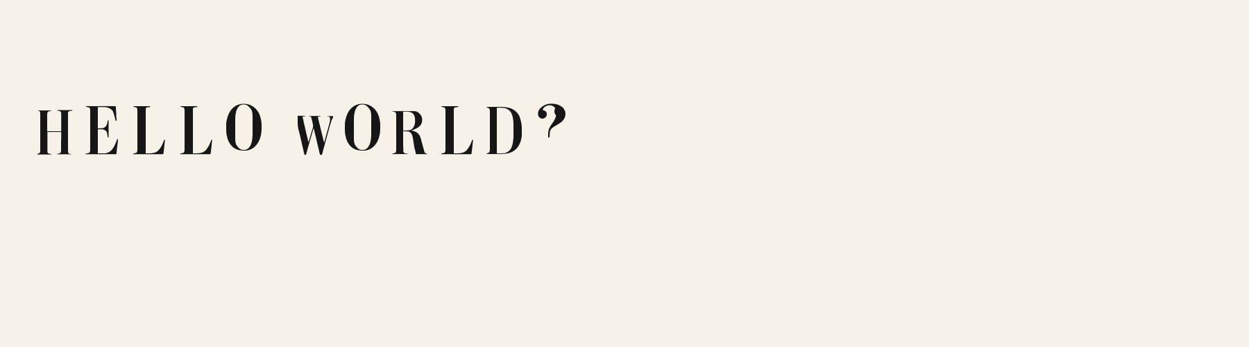 Serif Editorial High pangram specimen